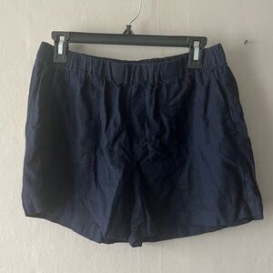 Banana Republic Navy Blue Linen Blend Shorts Size Small